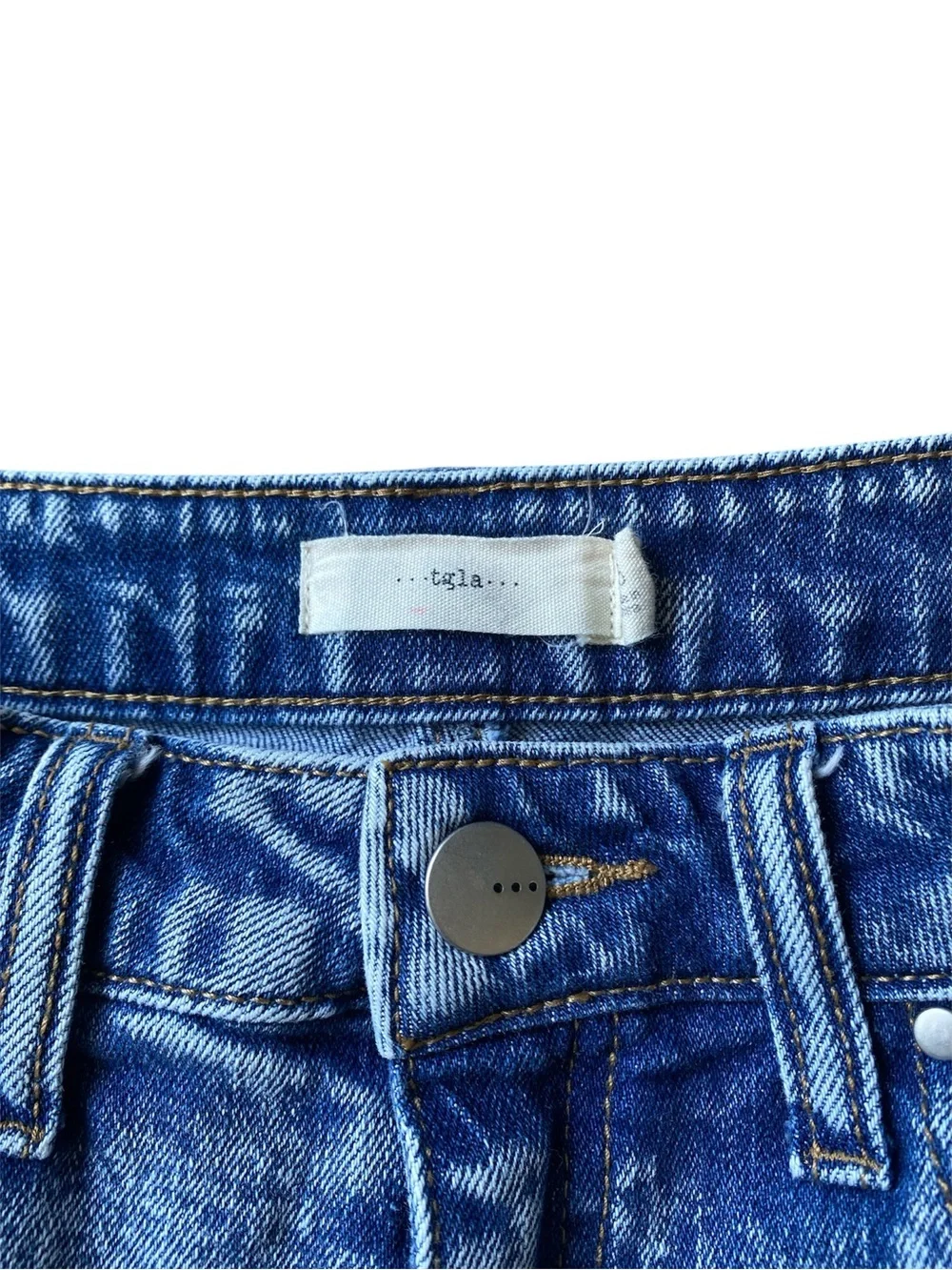 High-Rise Blue Denim Jean Shorts